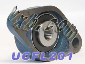 Rolamento 12mm UCFL-201 + rolamento montado em carcaça fundida com flange de 2 parafusos - Comprar rolamentos on-line - Envio rápido para os EUA