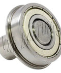 1/4" Flanged Ball Bearing - 1/8 diameter integrated 3/8 Axle showing its durable design and integrated components.