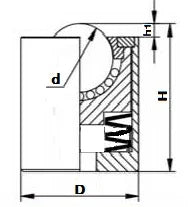 154 lbs Load Capacity Cylinder Spring Ball Transfer Bearing Unit - Buy Bearings online - Fast US Shipping