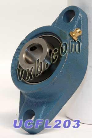 17mm Bearing UCFL203 + 2-Bolt Flanged Cast Housing Mounted Bearing - Buy Bearings online - Fast US Shipping