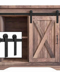 2.5FT Super Mini Sliding Barn Door Hardware Kit for Single Cabinet Doors on TV Stands and Small Wardrobes, I Shape Hanger