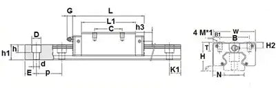 20mm 5' pés = 60 "es Rail Guideway System - Square Slide Unit - Buy Bearings online - Fast US Shipping
