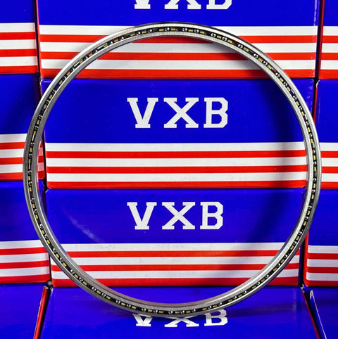 VA050CP0 Thin Section Bearing 5" x 5-1/2" x 1/4" inch displayed on a colorful background with VXBg branding.
