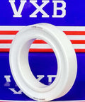 6908-2RS Rolamento Full Ceramic ZrO2 40x62x12 Seald em fundo azul VXB com listras vermelhas