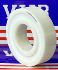 Rolamento de esferas Sealed Full Ceramic 6205-2RS ZrO2 25x52x15mm exibido em um fundo VXB colorido.