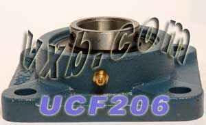 30mm Bearing UCF-206 + Square Flanged Cast Housing Mounted Bearing - Buy Bearings online - Fast US Shipping