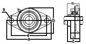 Rolamento 3/4 UCFL204-12 + 2-Bolt Flanged Housing Mounted Bearing - Comprar rolamentos on-line - Envio rápido para os EUA