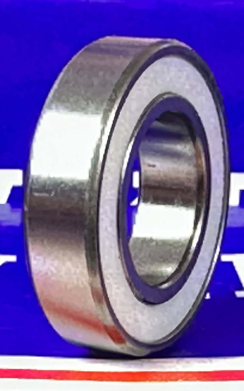 6902-2TS Bearing 15x28x7mm Sealed - PTFE seals, side view showing metal finish and design details.