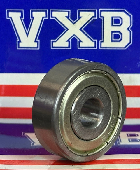 Wholesale 1000-Pack 637ZZ Ball Bearing shown from the side, chrome steel material, 7mm ID x 26mm OD.