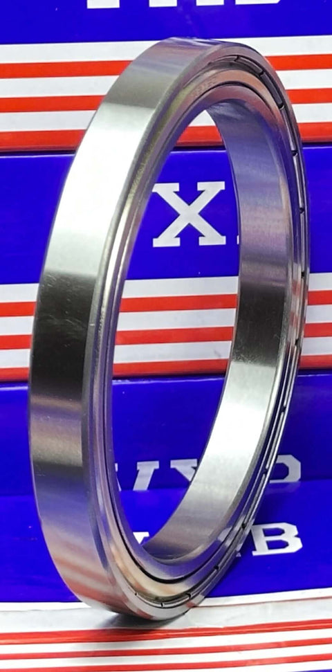 6819ZZ Shielded Bearing 95x120x13mm close-up view highlighting chrome steel construction and smooth finish.