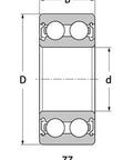 4202ZZ 2-Row Shielded Bearing 15x35x14mm - Comprar rolamentos on-line - Envio rápido para os EUA