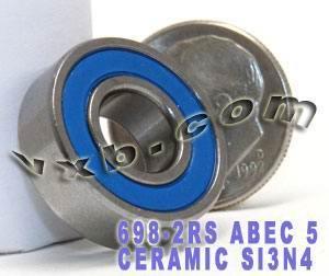 2RS Bearing 8x19x6 Si3N4 Ceramic ABEC Miniature - Buy Bearings online - Fast US Shipping
