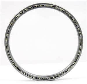 CSCG075 Thin Section Bearing 7-1/2" x 9-1/2" x 1" inch front view, chrome steel with brass cage.