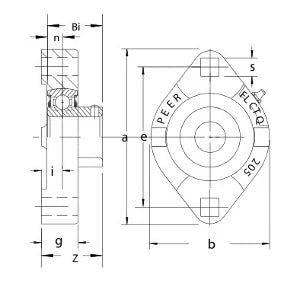FHSFLCTQ205-14 Rolamento Flange Ductile Flush 2 Bolt 7/8 - Comprar rolamentos on-line - Envio rápido para os EUA