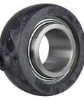 GW209PPB22 Agriculture Heavy Duty Ball Bearing - Visão de perto do rolamento da grade de discos com suportes de borracha.