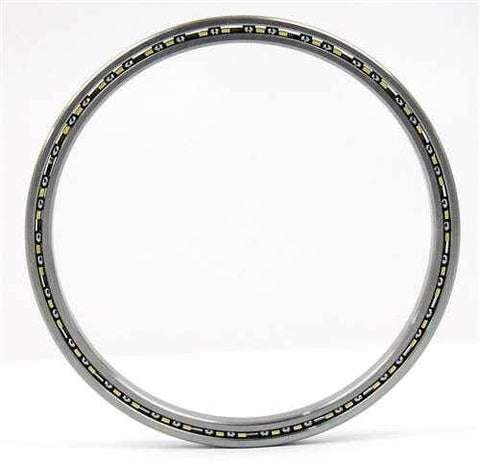 KD070CP0 Thin Section Bearing ID 7" OD 8" Width 1/2" inch showing open brass cage design.
