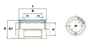 LB10UU 10mm Ball Bushing 10x19x29 Linear Motion Bearing - Buy Bearings online - Fast US Shipping