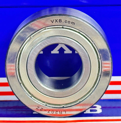 LR207ZZ Track Roller Bearing 35x80x27mm Shield Track Bearing on a blue background