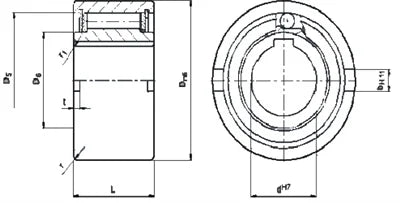Embreagem12mm NF12 12mm -Roller  One-Way  - Retrocesso/Excesso 12x37x20mm  Compre rolamentos online - Envio rápido para os EUA