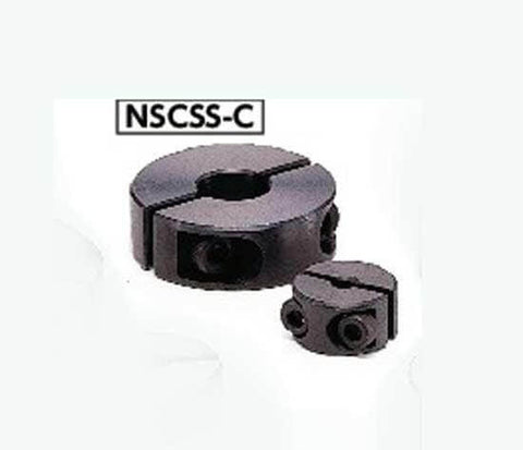 NSCSS-50-22-C NBK Set Collar Split type - Steel Ferrosoferric Oxide Film One Collar Made in Japan, front view.