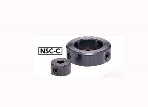 NSC-30-16-C NBK Set Collar - Set Screw Type - Steel NBK Ferrosoferric Oxide Film Pack of 1 Collar Japan Made, side view.