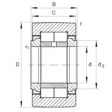 Roller cilíndrico 2-Row NURT45UU  45x85x32mm  Compre rolamentos online - Envio rápido para os EUA
