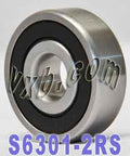 S6301-2RS Stainless Steel Sealed Bearing 12x37x12mm - Buy Bearings online - Fast US Shipping
