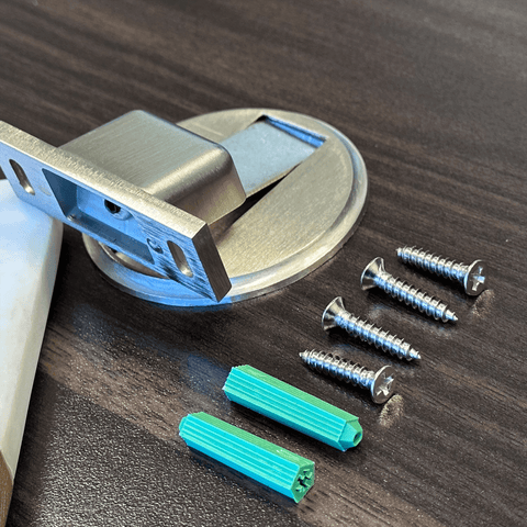 Batente de porta magnético de Stainless Steel - Trava de porta de metal Matte Brushed - Comprar rolamentos on-line - Frete rápido para os EUA