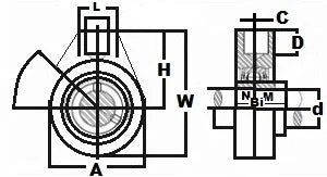 UCHA206-18 Bearing 1-1/8" Hanger type Mounted Bearing - Buy Bearings online - Fast US Shipping